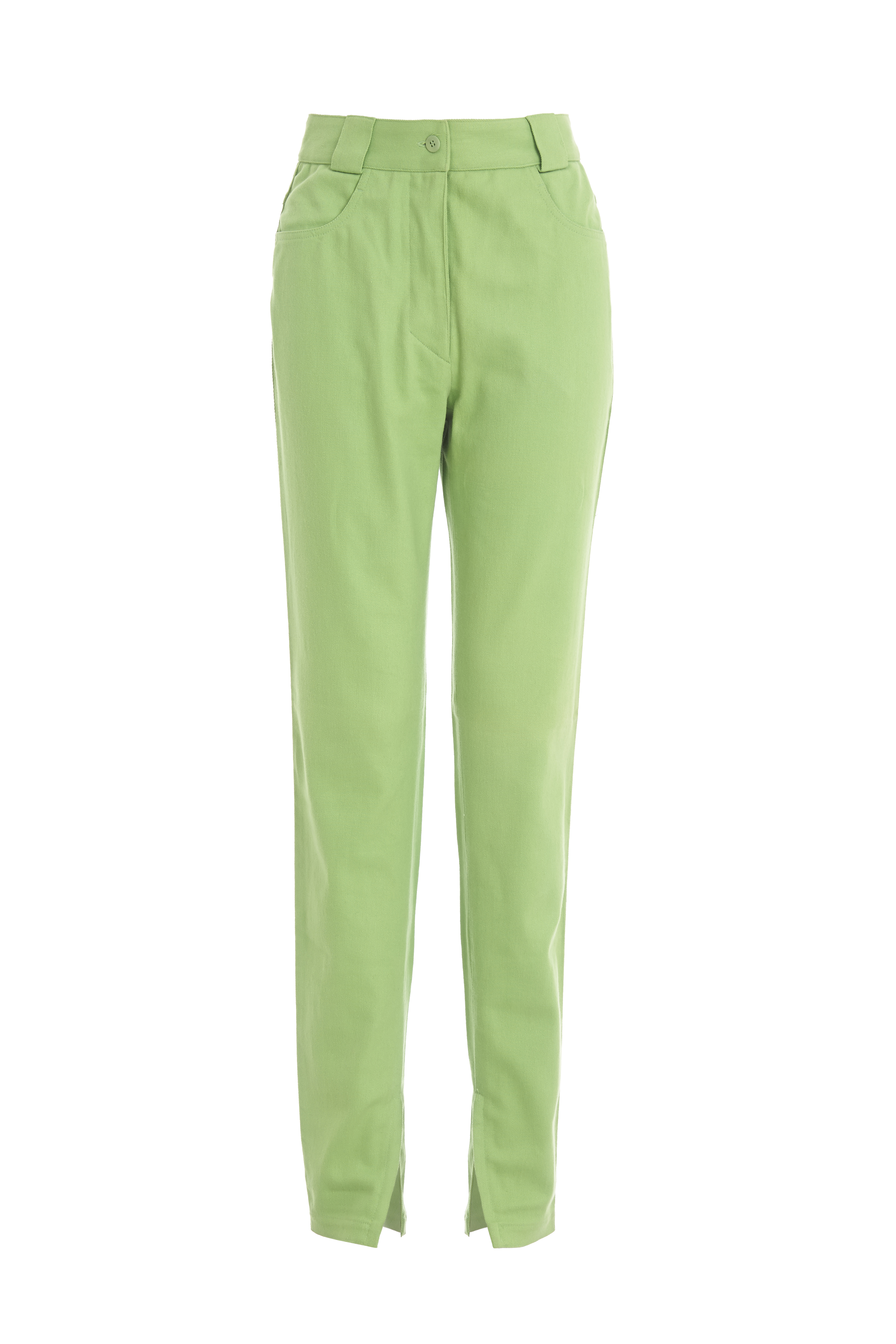 Gianni Versace Couture lime green jeans | Curate8