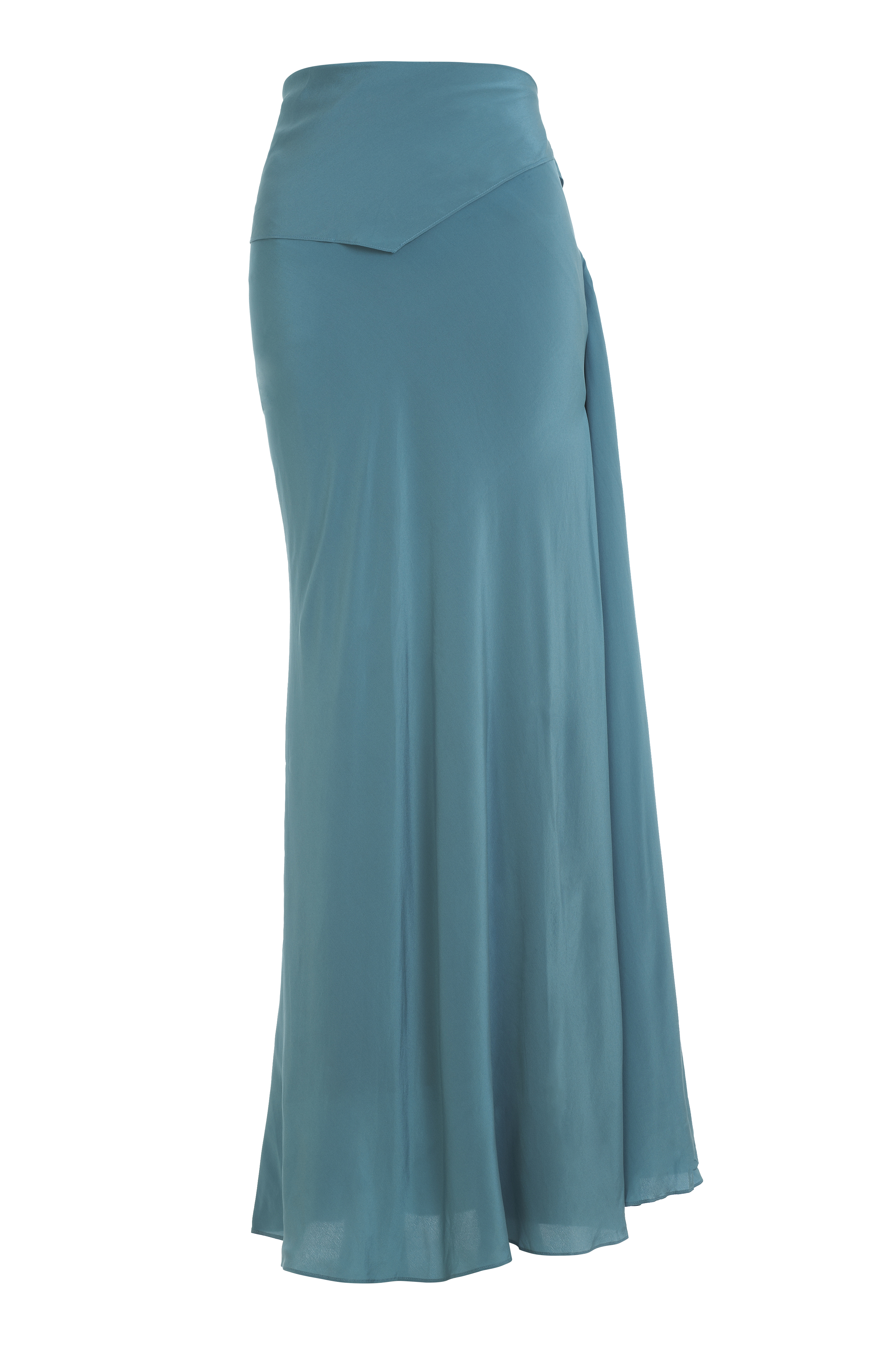 Calvin Klein Collection teal long flowing skirt | Curate8