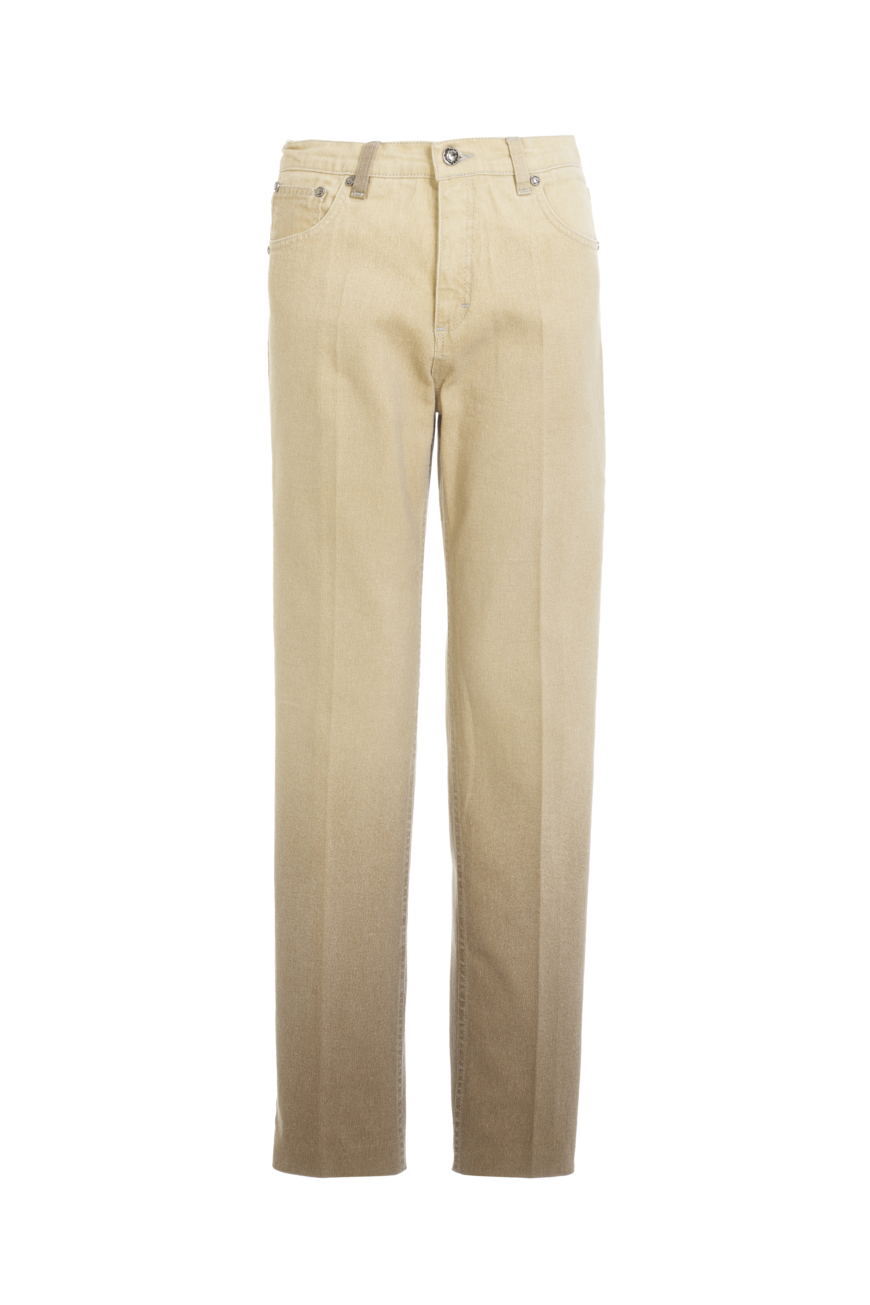 Roberto Cavalli yellow and brown denim jeans | Curate8