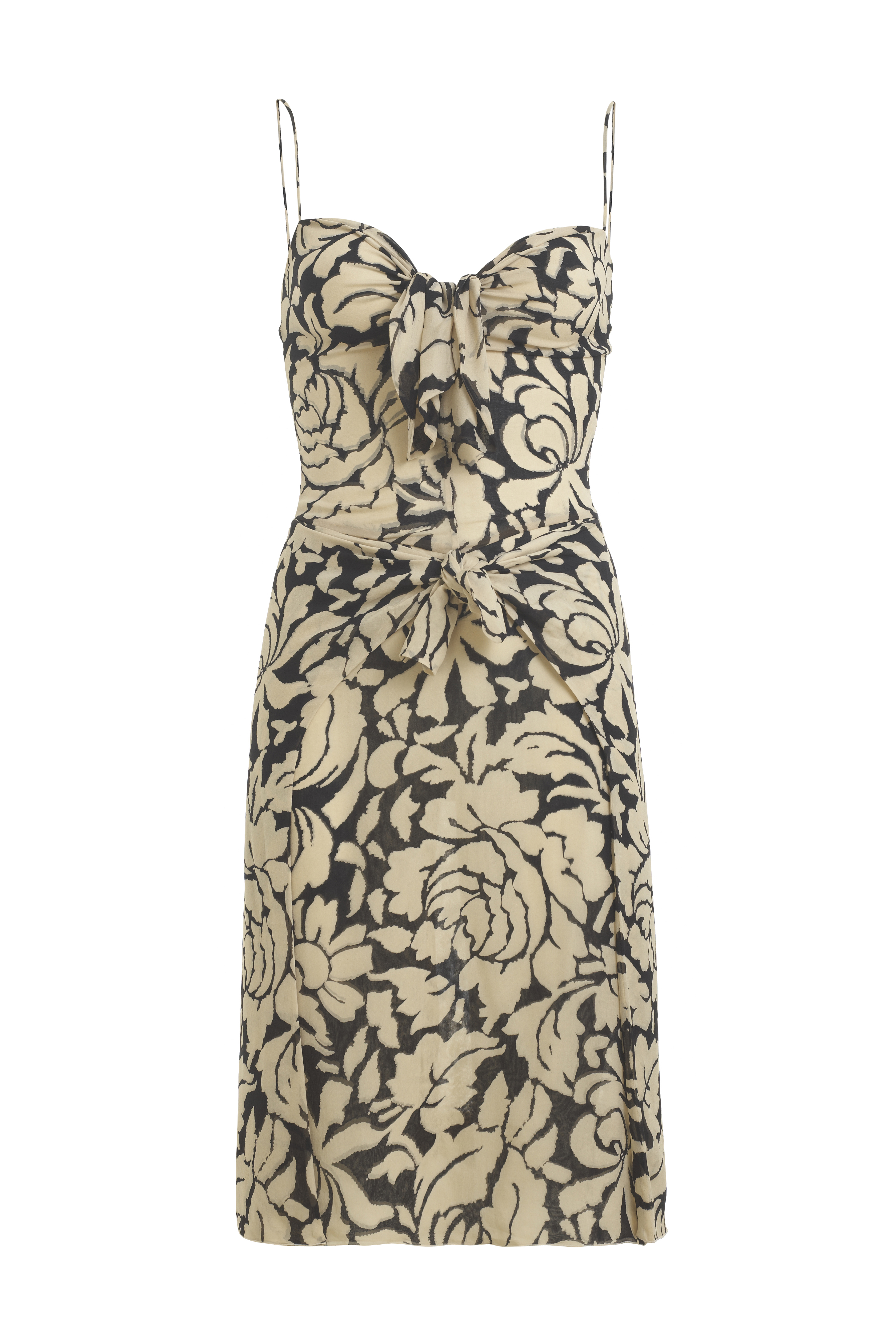 Valentino black and beige silk dress | Curate8