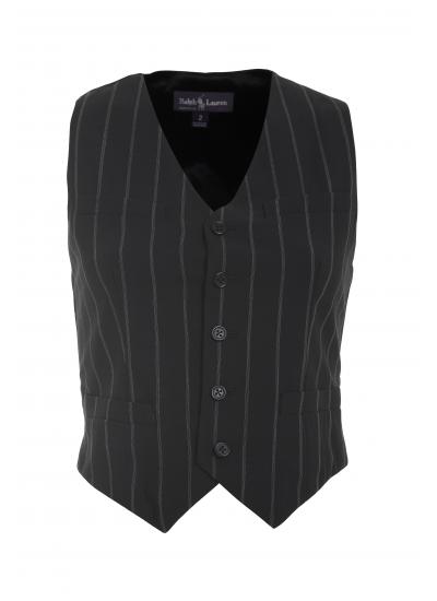 Ralph Lauren black pinstripe waistcoat | Curate8